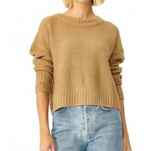 NEW SAGE & CLARE walker pullover top in camel